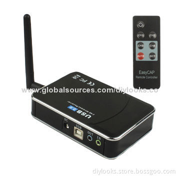 2.4GHz 4-channel Wireless Receiver with Remote Controller, Supports Motion Detection, USB 2.0 Audio